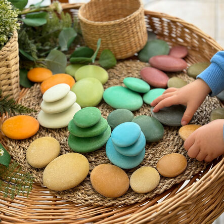 Yellow Door Stacking \x26 Sorting Stones Set 36pc  hi\-res